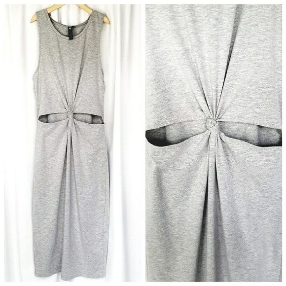 Cotton On Dresses & Skirts - Cotton on Gray bodycon cut out dress